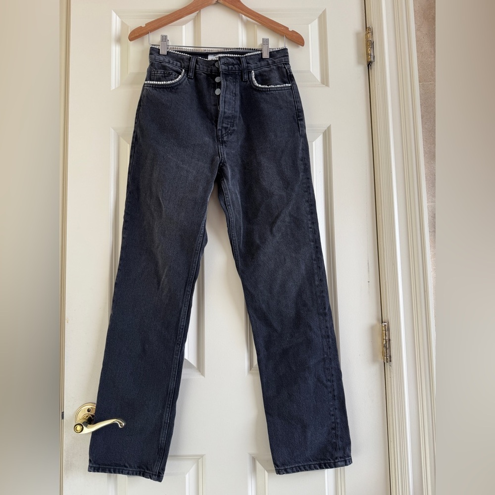 Reformation stardust high rise straight jeans